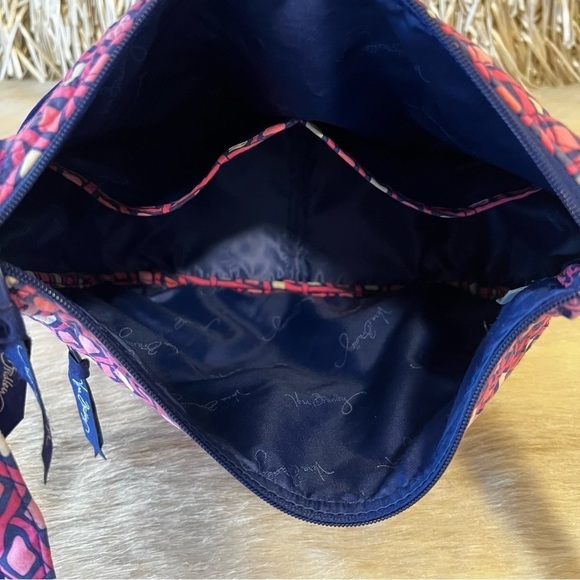 VERA BRADLEYKatalina Pink Diamonds Carryall Crossbody Handbag Purple 2012 Y2K - Picture 13 of 15